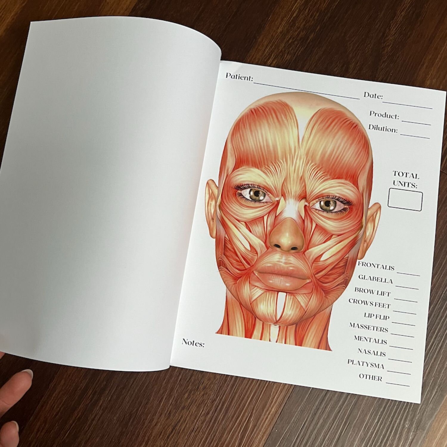 Charting Injector Face Aesthetic Injector Treatment Template Notepad Easy Tear-away Notebook ...