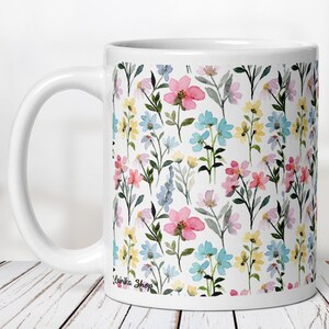 Floral mug for mom and friends | Floral mugs for coffee or hot chocolate | Original floral gift for the office or home | Gift mugs