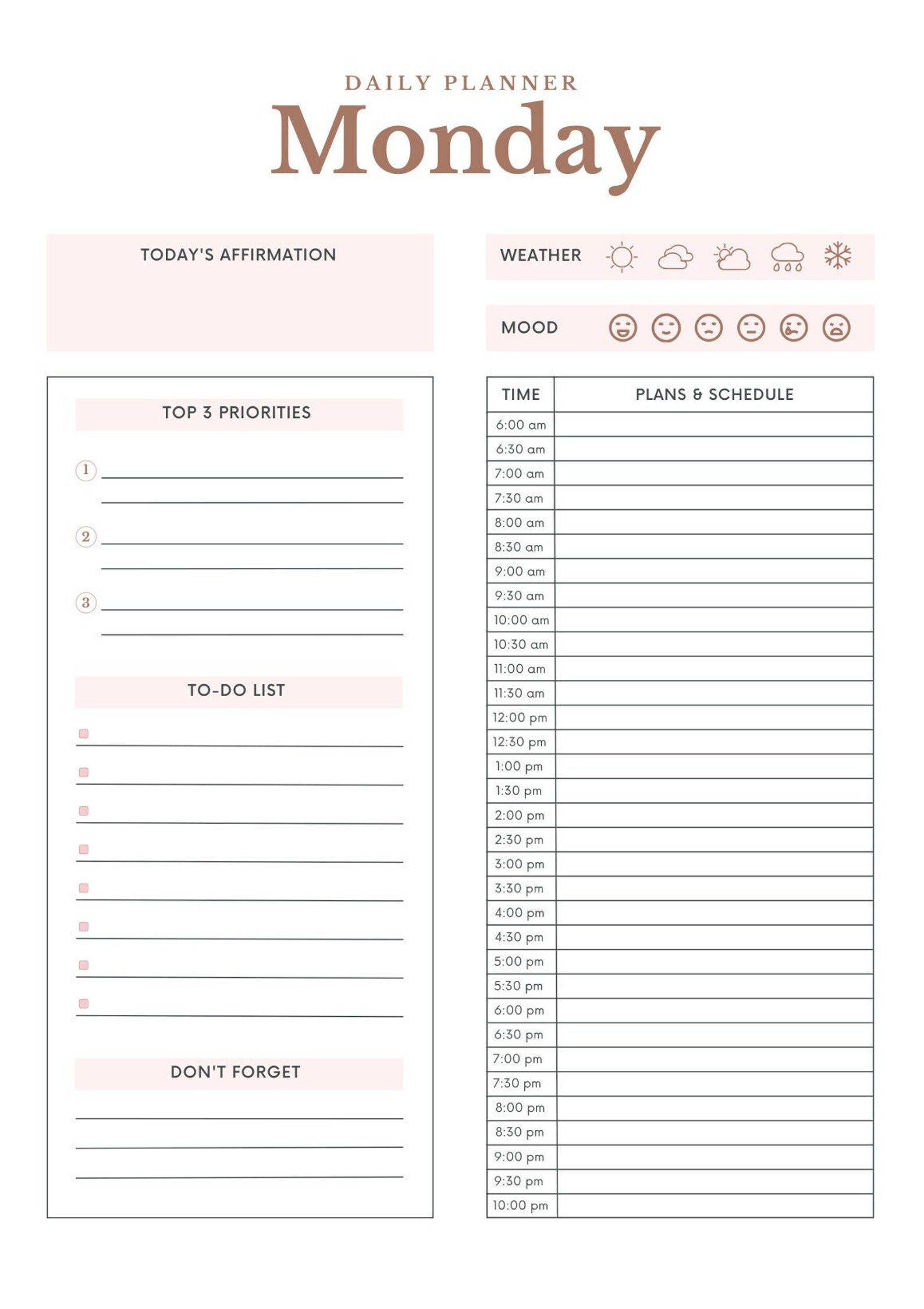 weekly-and-daily-planner-printable-and-easy-to-use-etsy
