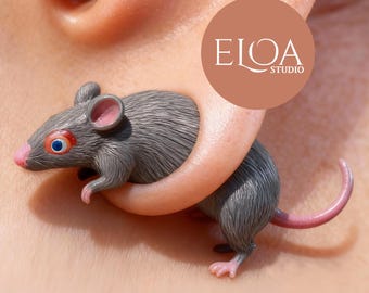 Taxidermy Rat Tail Earrings Real Rats Oddities - Etsy