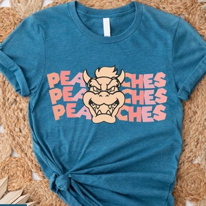Peaches Shirt,Bowser Peach Shirt,Bowers Shirt,Super Mario Shirt,Princess Peach Shirt,Super Mario Princess Peach