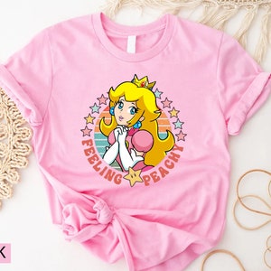 Mario Princess Peach Shirt,Retro Princess Feeling Peach Shirt,Pink Princess,Feeling Star Peach Shirt,Super Mario Bros Shirt,Princess Shirt,