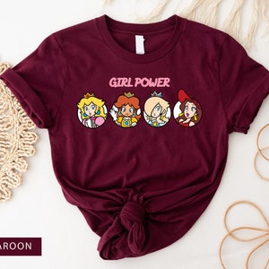 Super Mario Foursome Girl Power Shirt,Peach Rosalina and Daisy Shirt,Princess Peach Shirt,Super Mario Nintendo Shirt, Mario Gift Shirt