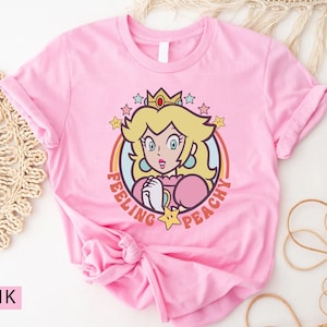 Super Mario Princess Peach Shirt,Princess Peach Star Shirt,Princess Peach Crown Shirt,Pink Princess,Super Mario Shirt,Gift For Her