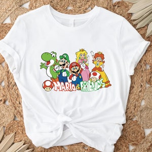 Super Mario and Friends Shirt,Princess Peach Shirt,Mario Bros Shirt,Super Mario World Shirt,Super Mario Shirt,Super Mario Nintendo Shirt,