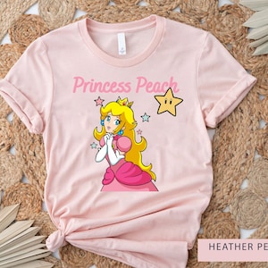 Super Mario Princess Peach Shirt,Princess Peach Star Shirt,Super Mario Shirt,Super Mario Nintendo Shirt, Mario Gift Shirt