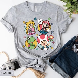 Super Mario Cool Shirt,Super Mario And Friends Shirt,Super Mario Gift Shirt,Mario Nintendo Shirt,Mario Peach Yoshi Toadette Shirt