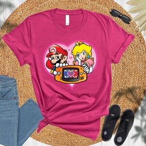 Super Mario and Princess Peach Shirt,Super Mario Princess Shirt,,Princess Peach Shirt,Pink Princess,Super Mario Shirt,Gift For Her,