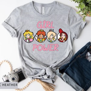 Super Mario Foursome Girl Shirt,Peach Rosalina and Daisy Shirt,Princess Peach Shirt,Super Mario Nintendo Shirt, Mario Gift Shirt