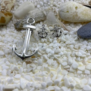 Silver Anchor Tie Clip – Nautical Themed Elegant Men&#39;s Accessory – Sailor Style Tie Bar–Perfect Gift for Special Occasions and Everyday Wear