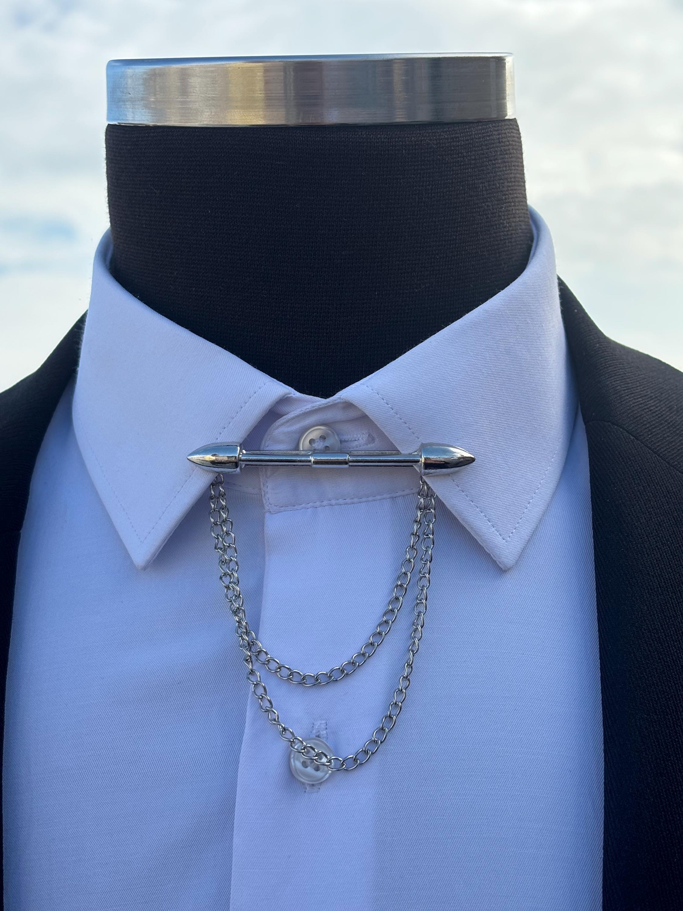 Handmade Collar Bar Clip, Men's Wedding Accessory Handmade Collar Bar Clip, Men's Wedding Accessory