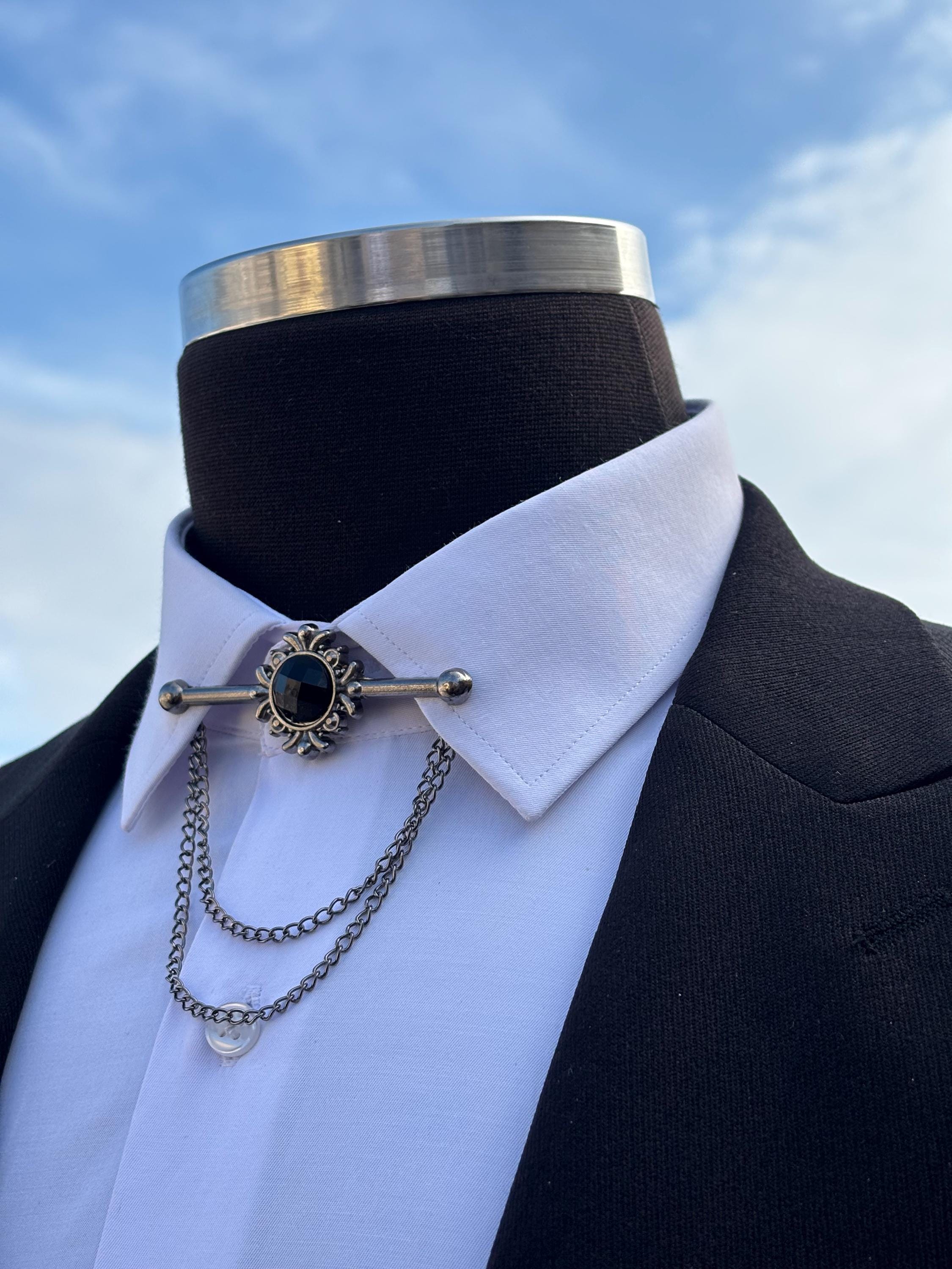 Broche Pour Col De Chemise, Cravate, Fermoir Barbell Pour Homme