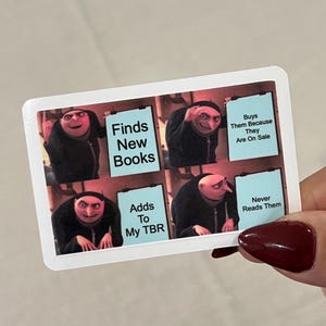 New To Be Print Bücher Vinyl Aufkleber - Trendy Book Lover Aufkleber - Niedliche Ästhetik für Leser, Laptops, Journals und Wasserflaschen