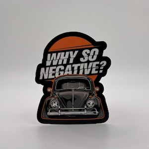 Adhesivo para coche Volkswagen Beetle con inclinación negativa, regalo para amantes de los coches, caja de herramientas, funda de teléfono, cuaderno, vaso, pegatina para portátil
