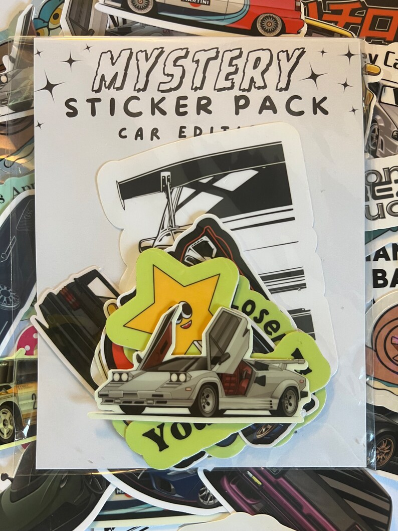 Mystery Sticker Pack Car Edition 10 Full Size Water, UV and Scratch ...
