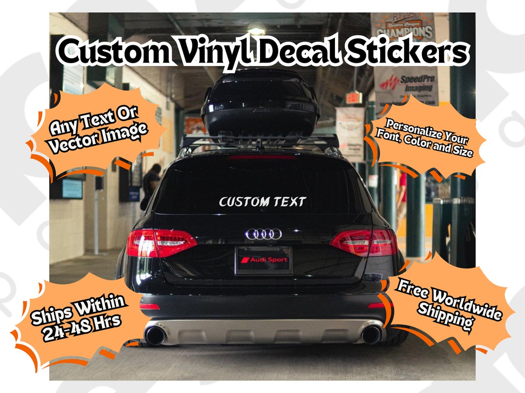 Customizable Vinyl Decal Stickers 13 to 24 Inches Wide– Perfect for ...