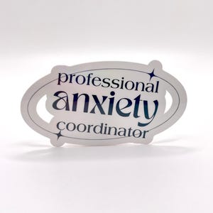 Sticker professionele angstcoördinator - grappige vinylsticker - waterdichte sticker voor laptops, waterflessen, notebooks en meer