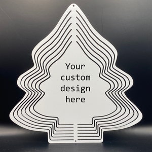 Christmas tree wind spinner custom design 10&quot; x 10&quot;