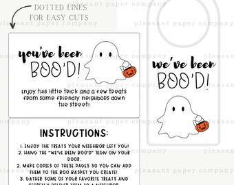 Neighbor Boo Basket Printable, You've Been Boo'd Printable, You've