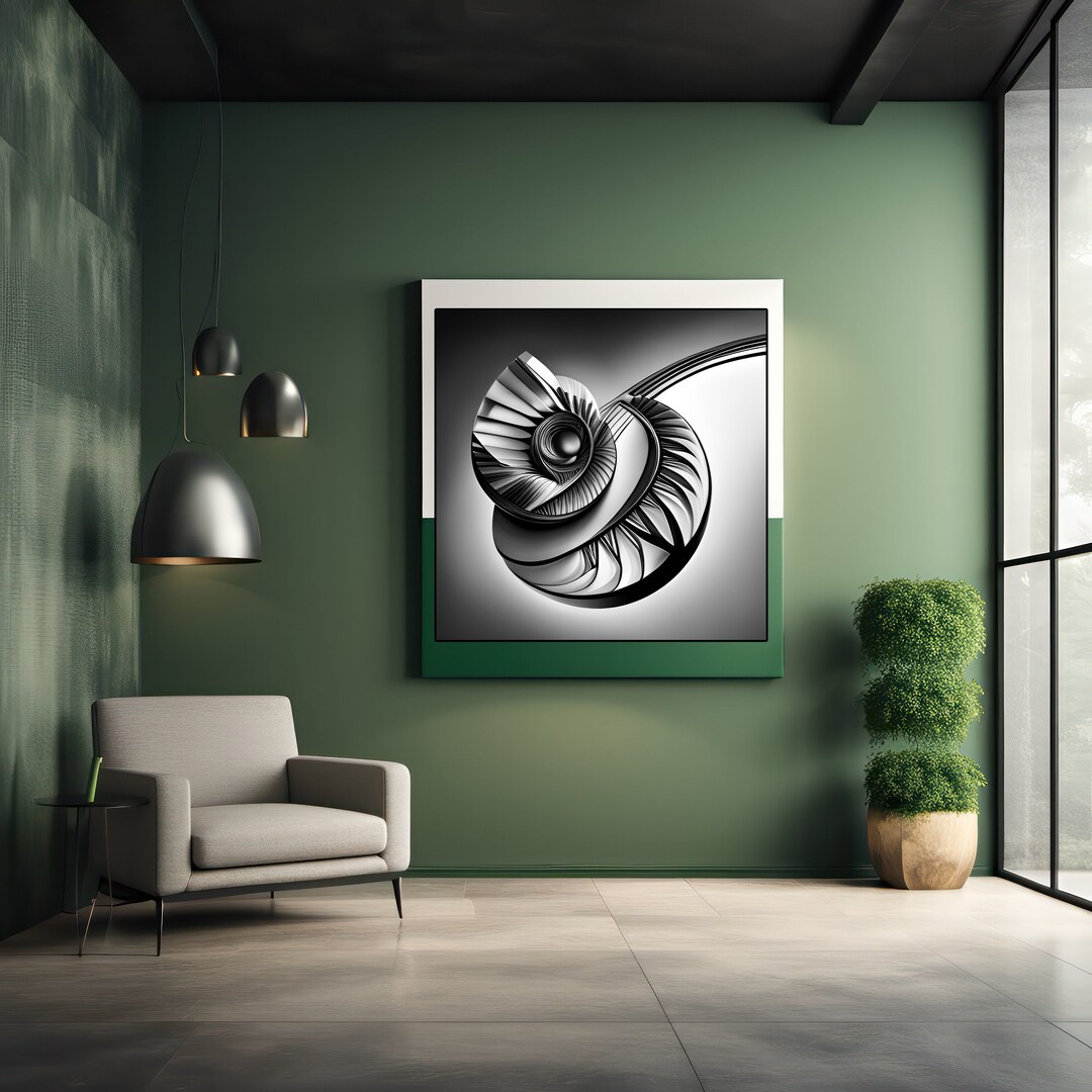 Black and White Wall Art Macrophotography. Modern Math Art Etsy