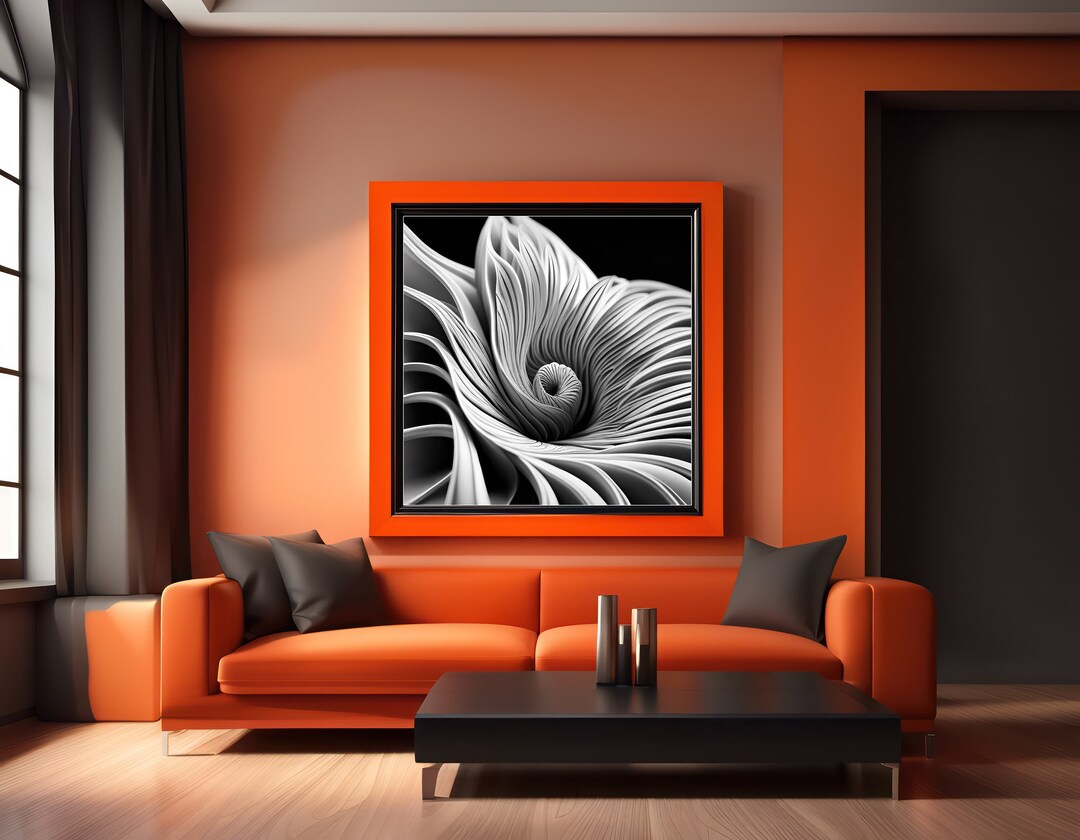 Black and White Wall Art, Abstract Printable Wall Art. Modern Math Art