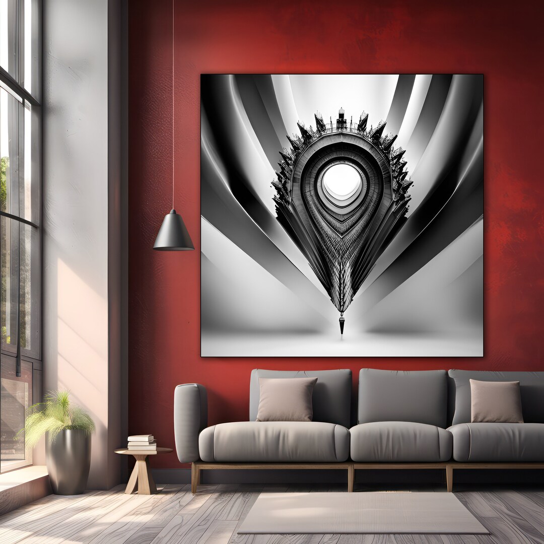 Black and White Wall Art Macrophotography. Modern Math Art Etsy