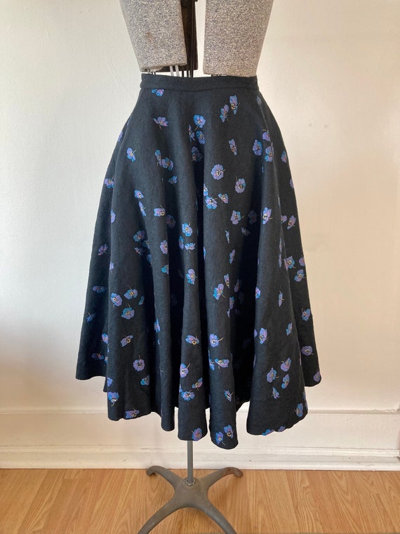 Vintage 1950 Felt Circle Skirt - Etsy