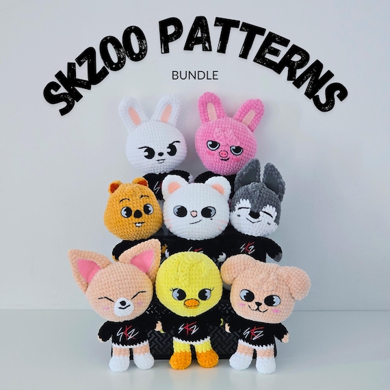 Crochet Amigurumi Pattern - SKZOO BUNDLE (8 in 1) (stray Kids) (EN