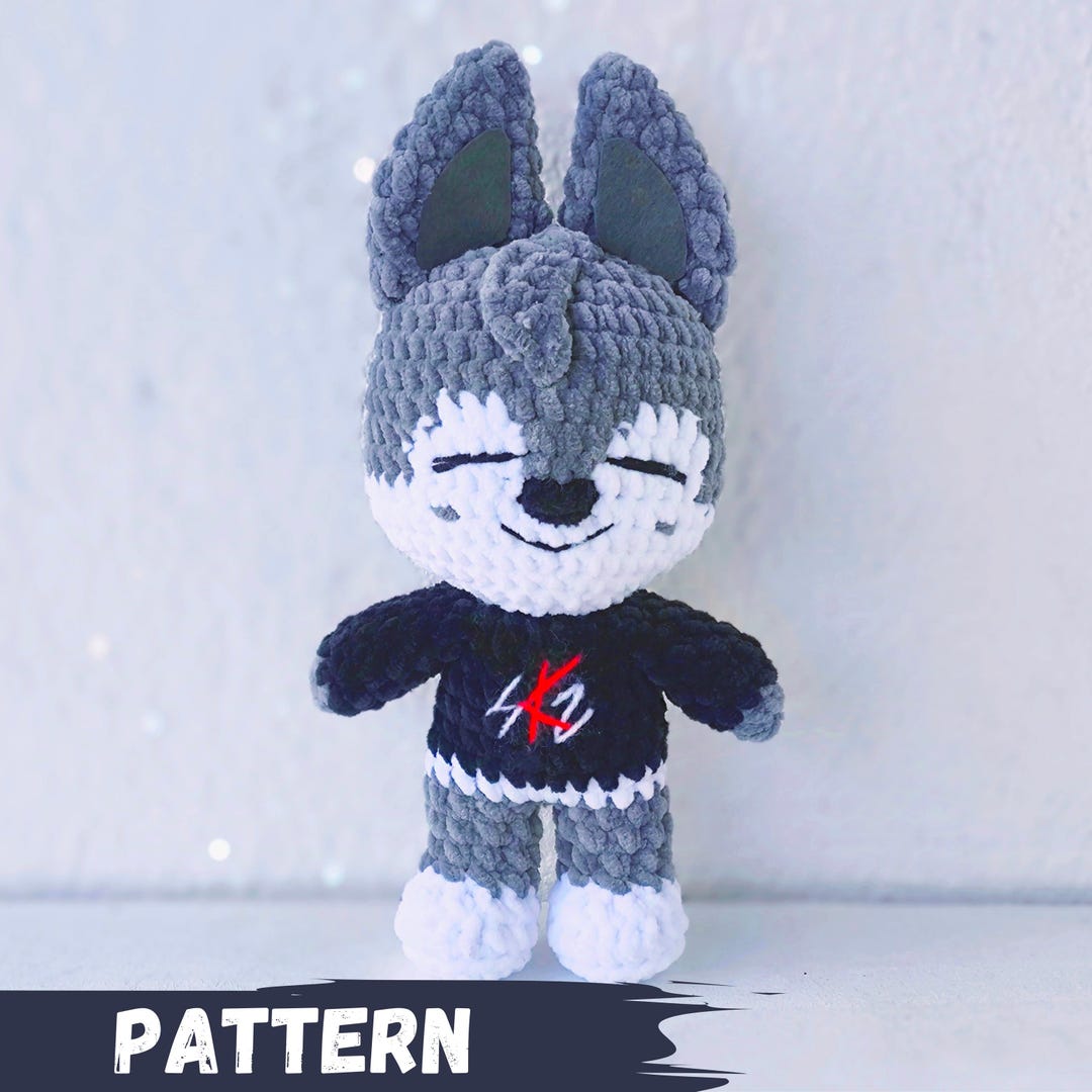 Crochet Amigurumi Pattern - Wolf Chan (SKZOO) (EN, RU) - Etsy