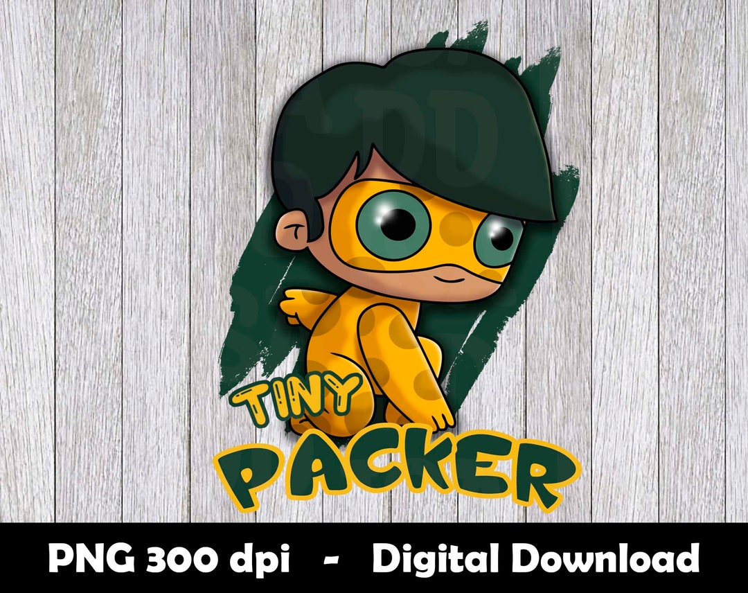 Packer Png, Tiny Football Mascot PNG for Sublimation, Kawaii Sport