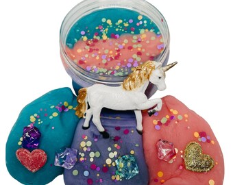 Unicorn Jar, Unicorn Playdough Jar, Unicorn Party Favor