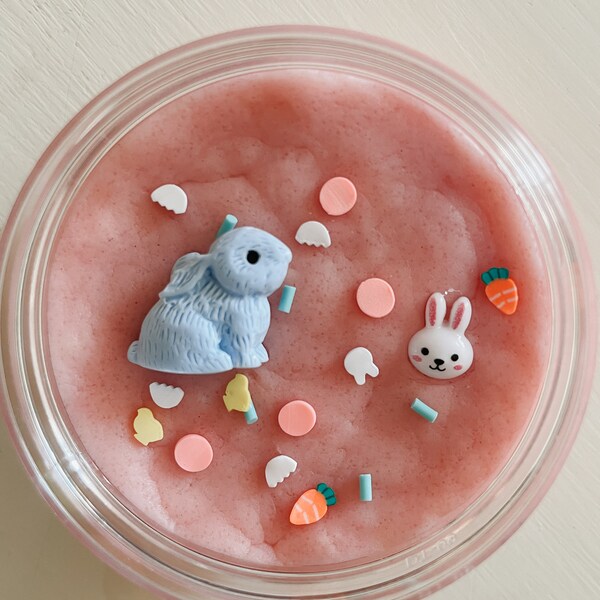 Bunny Playdough Jar, Easter Party Favor, Easter Basket Playdough, Spring Playdough Jar, Non-Toxic Playdough