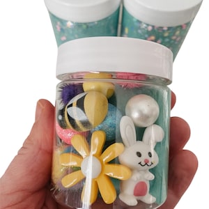 Bunny Playdough Jar, Easter Party Favor, Easter Basket Playdough, Spring Playdough Jar, Non-Toxic Playdough