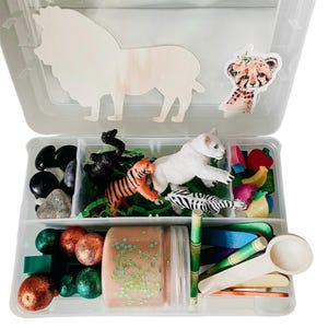 Safari Playdough Kit, Jungle Animals Playdough Kit, Jungle Playdoh, Safari Playdough Gift, Kids Gift