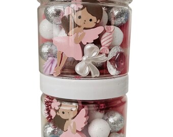 Holiday Fairy Playdough Jar, Candy Fairy Playdough Jar, Christmas Fairy Jar, Holiday Kids Gift, Fairy Party Favor