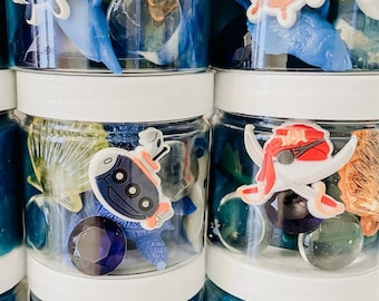 Ocean Playdough Jar, Pirate Party Favor, Under the Sea Playdough Jar