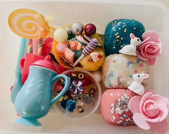 Tea Party Playdough Kit, Tea Party Playdoh, Playdough Fun, Kids Gift