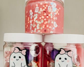 Halloween Cutesy Playdough Jar, Halloween Kids Gift, Cute Halloween Ghost
