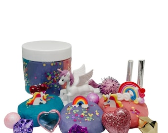 Unicorn Playdough Jar, Magic Unicorn Jar, Unicorn Party Favor, Unicorn Sensory Gift