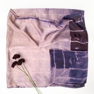 Botanically Dyed Silk Scarf, Hair Wrap