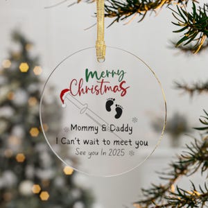 IVF ornament, Merry Christmas, Mommy and Daddy, See you in 2025, Miracle baby, IVF gift, infertility gift, gift for expecting parents