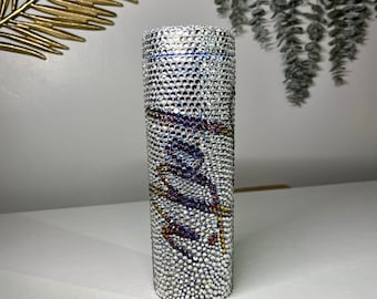 Anpassad bling strass-tumbler, bedazzled handgjord akryl dubbelväggig 16oz tumbler, brudgåvor, födelsedagspresenter, personliga presenter