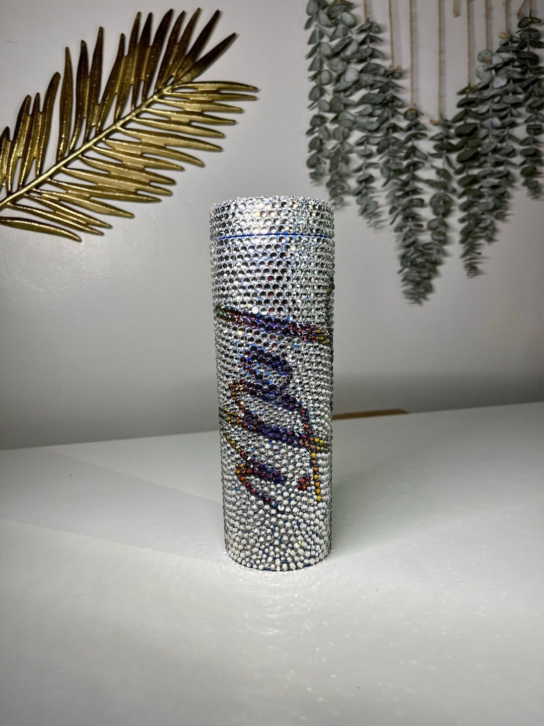 Custom Bling Rhinestone Tumbler, Bedazzled Handmade Acrylic Double Wall ...