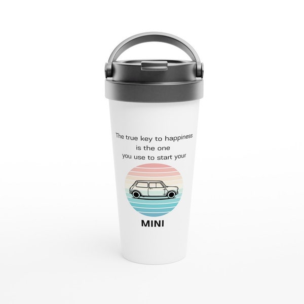 450ml Edelstahl Kaffee-Becher, Tumbler für original Mini Cooper Fans, super Weihnachtsgeschenk Oldtimer-Fans