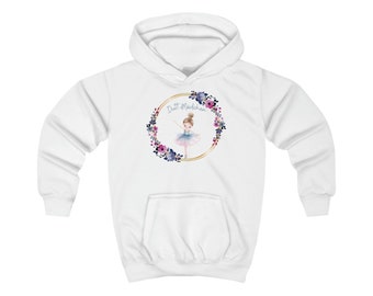 Kinder Hoodie, Sweatshirt, Pullover mit Ballett Motiv "Dutt-Mädchen" als Geschenk für kleine Ballerinen