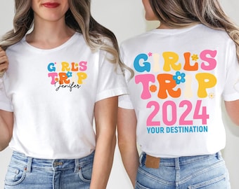 Girls Trip 2024 Shirt, Girls Vacation Shirt, Weekend Trip Shirt, Custom Girls Trip Shirt, Summer Vacation Shirt, Summer Trip Shirt, Trip Tee