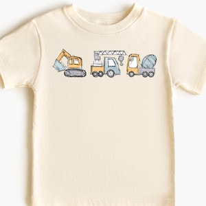Construction Kids Shirt, Toddler Construction Shirt, Gift for Kids, Birthday Gift for Children, Construction Trucks Toddler shirt, Boy Shirt