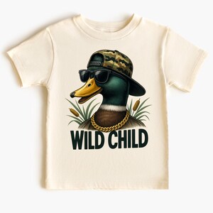 Wild Child Kids Shirt, Duck Hunting Shirt, Hunting Shirt for Kids, Toddler Cool Duck Shirt, Duck Lover Shirt, Youth Duck Shirt