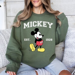 Mickey Est 1928 Sweatshirt, Mickey Hoodie, Mickey Mouse Sweater, Mickey Mouse Hoodie, Cute Mickey Sweatshirt, Mickey Mouse Gift, Mickey Gift