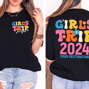 Girls Trip 2024 Shirt, Girls Vacation Shirt, Weekend Trip Shirt, Custom Girls Trip Shirt, Summer Vacation Shirt, Summer Trip Shirt, Trip Tee image 2